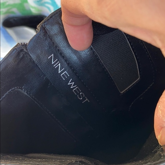 Nine West kitten heel pointed toe leather boot - Picture 6 of 6